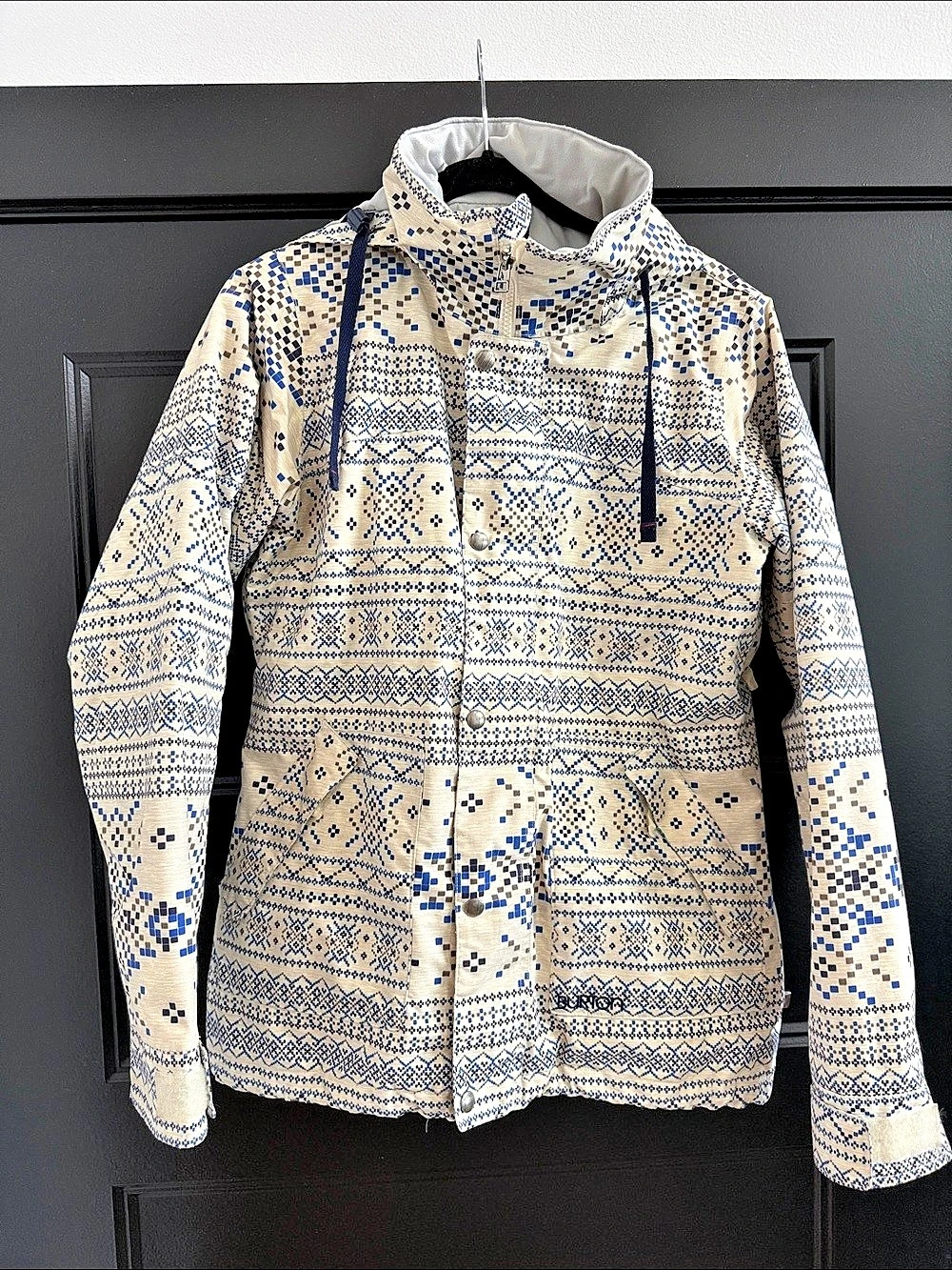 Burton Ginger Snowboard Jacket in Cream & Blue